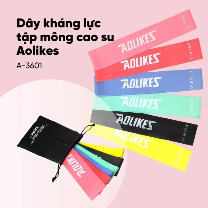 Bộ 6 Dây MiniBand Aolikes 3601 Đàn Hồi Kháng Lực Tập Mông Đùi , Tay , Vai , Lưng , Gym , Yoga Tại Nhà