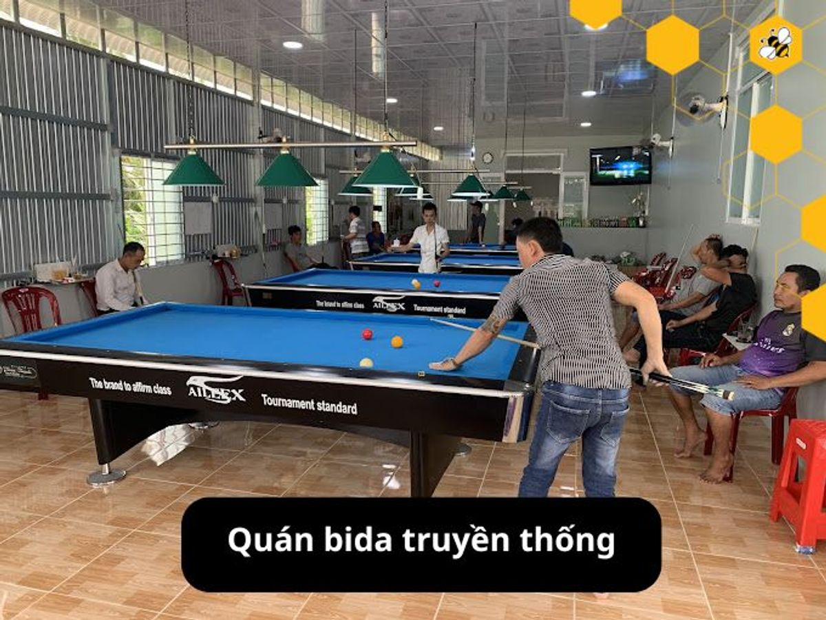 quán bida theo phong cách truyền thống