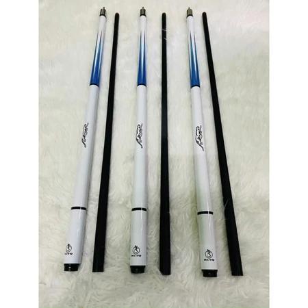 Cơ Bida Lỗ HCTQ Cao Cấp 13mm | Gậy Bida Phủ Carbon Họa Tiết Báo Trắng | Gậy Bida Lỗ Chính Hãng