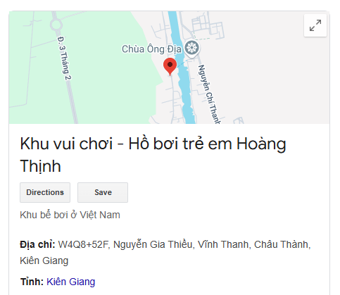 Khu vui chơi - Hồ bơi trẻ em Hoàng Thịnh