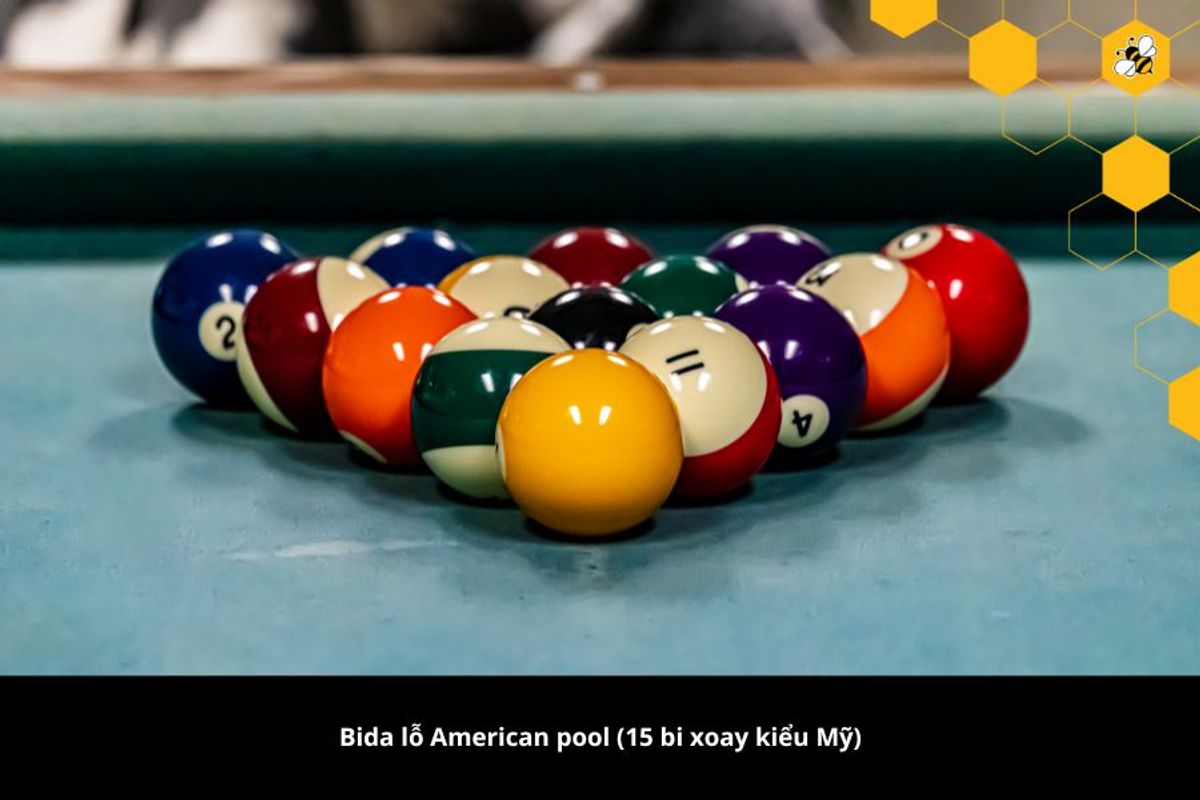 Bida lỗ American pool (15 bi xoay kiểu Mỹ)