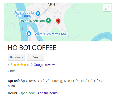 HỒ BƠI COFFEE