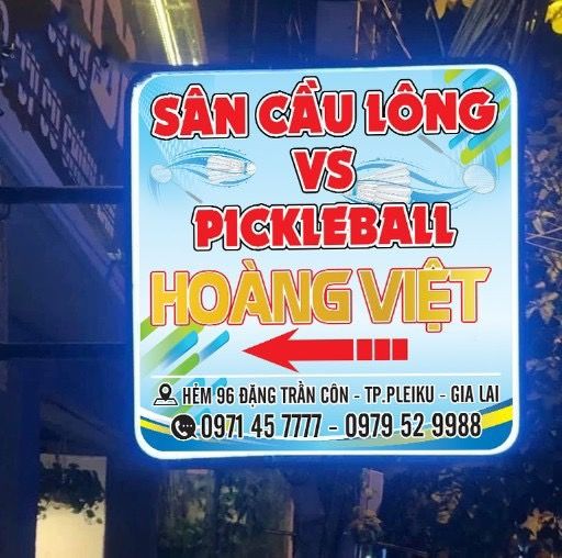 Sân cầu lông Hoàng Việt vs sân pickleball hoàng việt