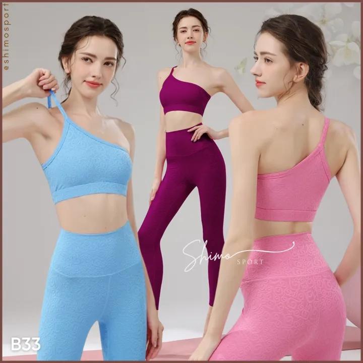 Bộ đồ tập yoga gym B33 🅾️L🅰️🅱️ vải 3D, hàng Quảng Châu cao cấp, set tập gym yoga vải mềm mịn co giãn 4 chiều thấm hút