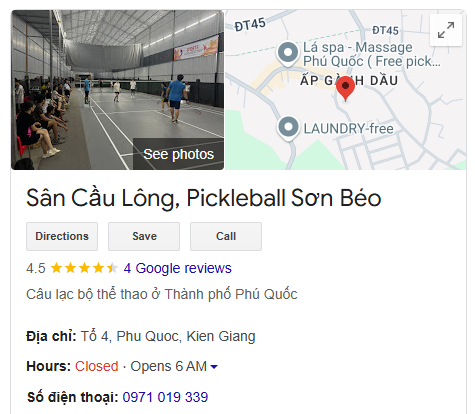 Sân Cầu Lông, Pickleball Sơn Béo