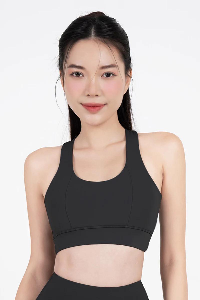 Áo bra tập yoga Racer Back Fitme Flow - BRRB - Đen