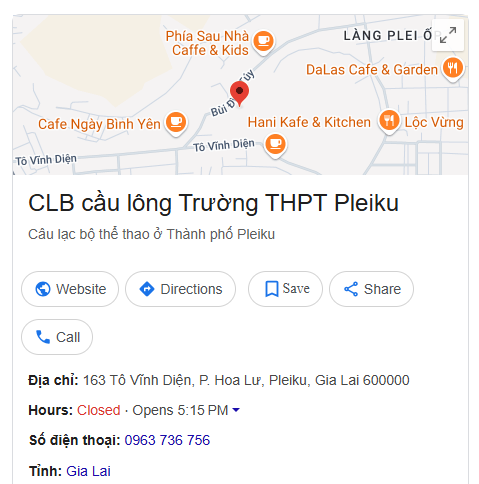 CLB cầu lông Trường THPT Pleiku