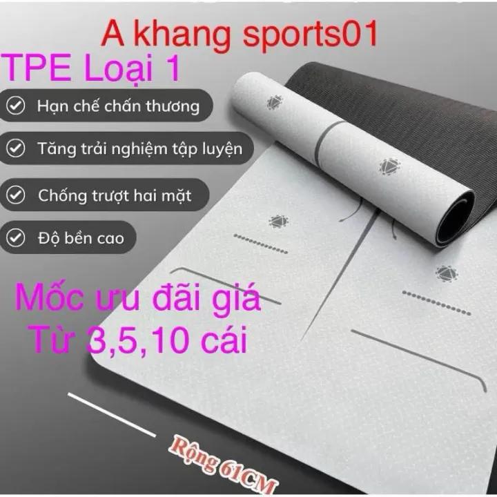 Thảm tập Yoga TPE chuy�ên dụng, Thảm yoga TPE cao su non, bền đẹp, bám sàn, chống trơn, chống trượt, tăng trải nghiệm khi tập