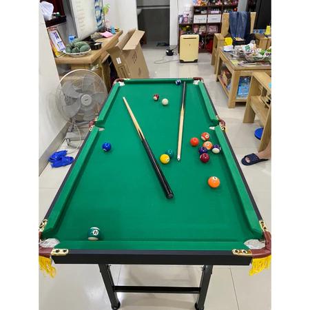 Bàn bi a mini cỡ lớn chiều dài 1.4m nỉ cao cấp Bộ bi chất lượng tiêu chuẩn dk 38mm- Bảo hành 3 tháng