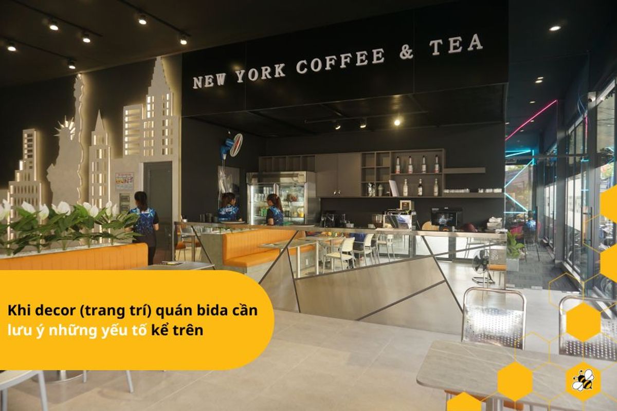 Khi decor (trang trí) quán bida