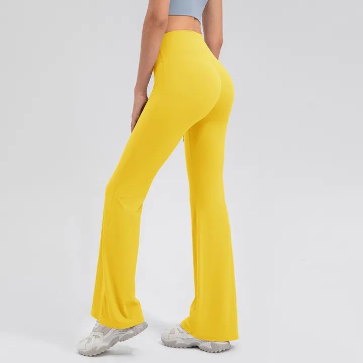 Quần Tập Yoga Gym Q 32393 Ống Rộng Chấm Gót Lưng Cao