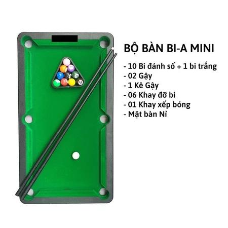 Đồ chơi bàn bi a mini bàn bi a cho bé đồ chơi bàn bida dài 44cm 11 bi mặt bàn nỉ cho bé vui chơi cùng bạn bè