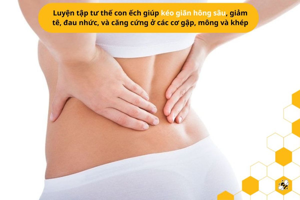 Luyện tập tư thế con ếch giúp kéo giãn hông sâu