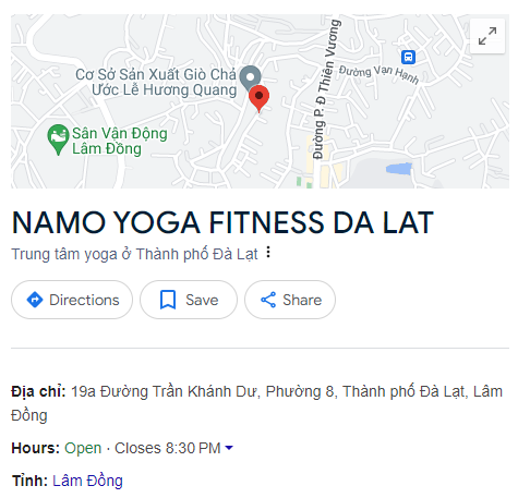 NAMO YOGA FITNESS DA LAT