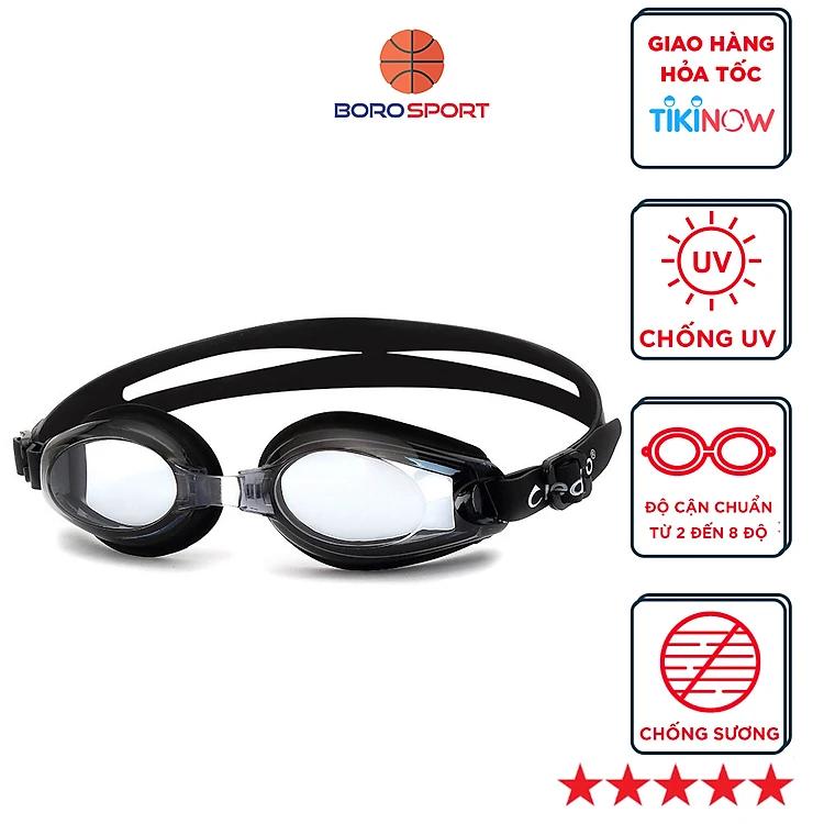 Kính Bơi Cận Từ 2 Đến 8 Độ Kính Bơi Người Cận  Dây Đeo Êm Ái Đệm Mũi Dẻo Dai Chống UV Cleacco SG8100 Boro Sport