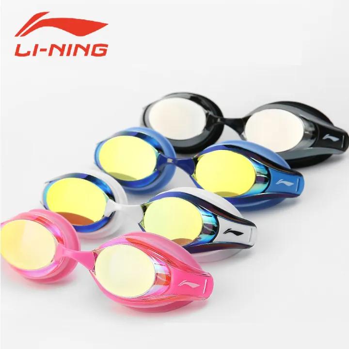 Kính Bơi LINING Tráng Gương Độ Nét Cao Kính Bơi Người Lớn Trẻ Em Tặng Nút Tai