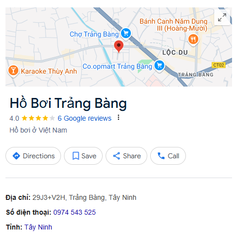 Hồ Bơi Trảng Bàng