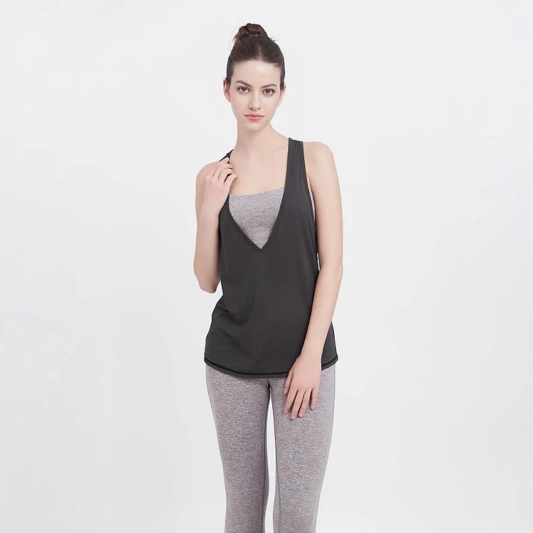 Áo Tank Tập Yoga - Gym Kiểu Cổ Tim Hibi Sports TA714 - Mặc Ngoài Áo Bra