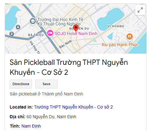 Sân Pickleball Trường THPT Nguyễn Khuyến - Cơ Sở 2