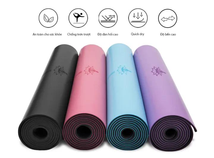 Thảm Tập Yoga Định Tuyến 4mm Cao Su PU Chống Trượt Tuyệt Đối