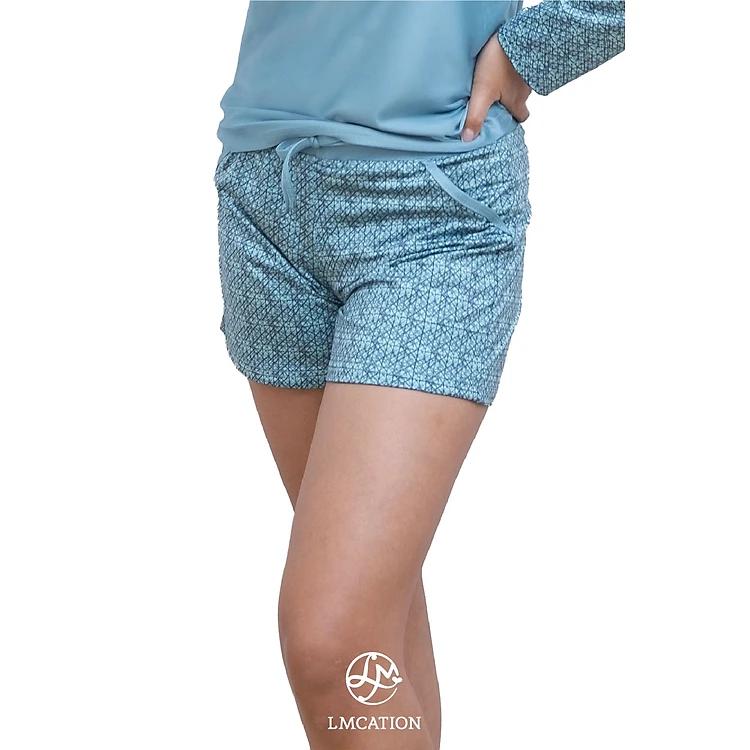 Quần bơi đùi LMcation Quinn - Xanh ngọc thổ cẩm