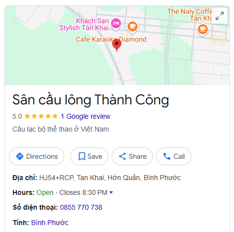 Sân cầu lông Thành Công