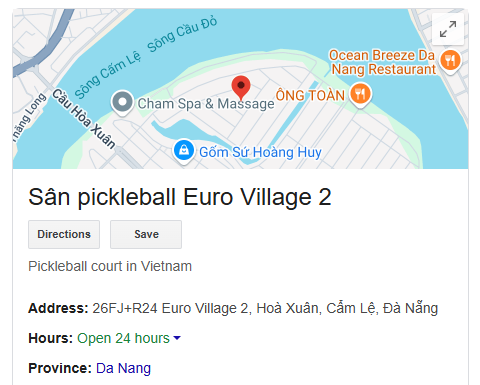 Sân pickleball Euro Village 2