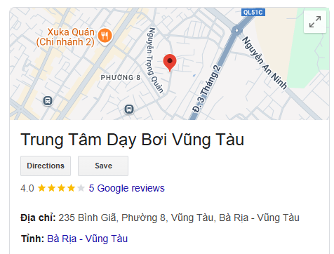 Trung Tâm Dạy Bơi Vũng Tàu