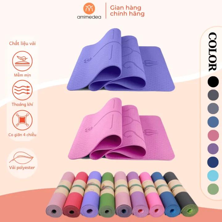 Thảm tập YOGA định tuyến 6mm AMI MEDEA chuẩn TPE chống trượt và bám sàn tốt