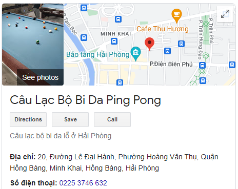 Câu Lạc Bộ Bi Da Ping Pong
