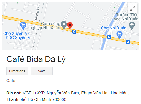 Café Bida Dạ Lý