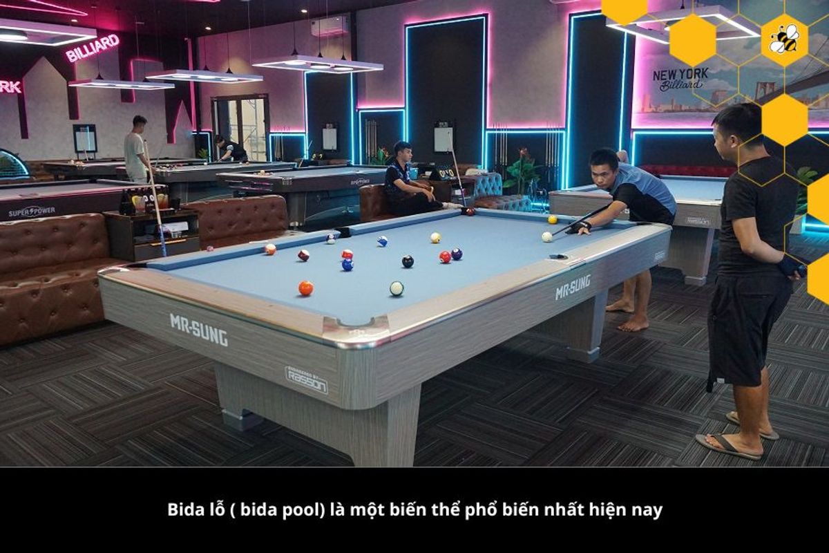 Bida lỗ ( bida pool) là một biến thể phổ biến nhất hiện nay