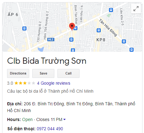 Clb Bida Trường Sơn