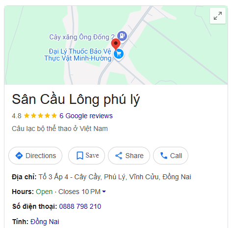 Sân Cầu Lông phú lý