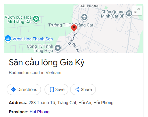 Sân cầu lông Gia Kỳ