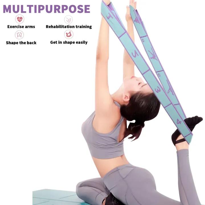 Dây đai hổ trợ tập yoga uốn dẻo, giữ thăng bằng căng cơ 8 nấc