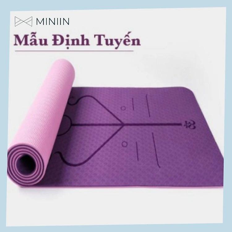 Thảm Tập Yoga Định Tuyến TPE 2 Lớp Cao Su Non Hàng Chính Hãng MINIIN