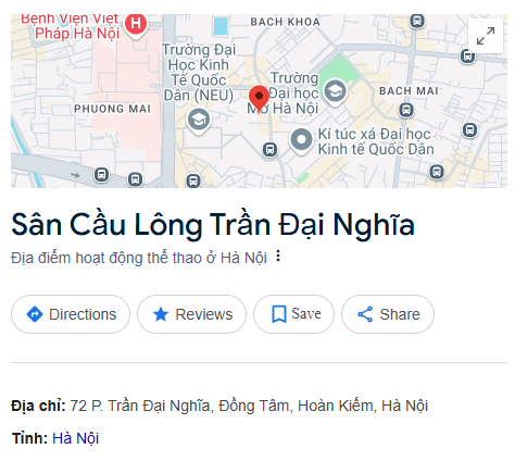 Sân Cầu Lông Trần Đại Nghĩa