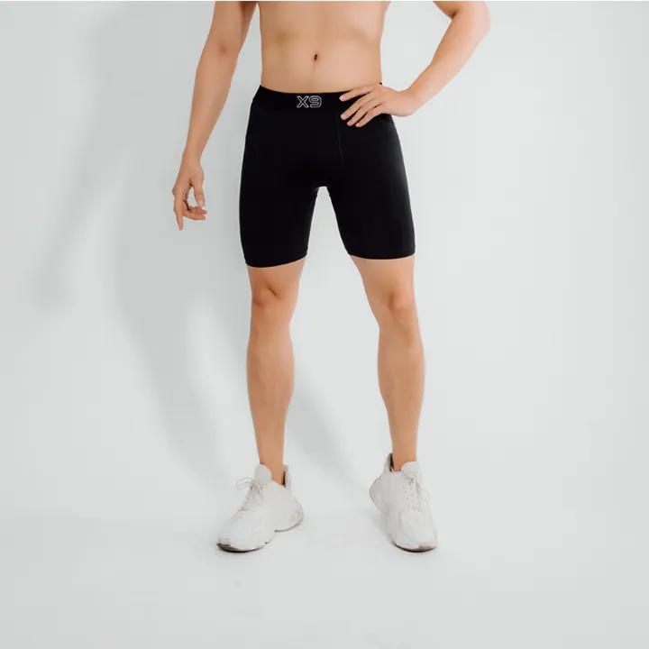 Quần Short Legging Nam Ngắn Ôm Bó Cơ Giữ Nhiệt - LocalBrand X9 Sportswear - Tập Gym Đá Bóng Yoga Chạy Bộ - X004 Đen