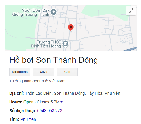 Hồ bơi Sơn Thành Đông