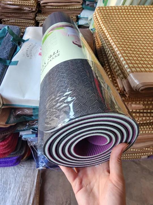 THẢM TẬP YOGA ĐỊNH TUYẾN TPE LOẠI 1 DẦY 2 LỚP 8mm THẢM TẬP YOGA TẬP GYM ĐỊNH TUYẾN TPE CHỐNG TRƠN TRƯỢT