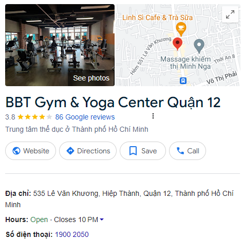 BBT Gym & Yoga Center Quận 12