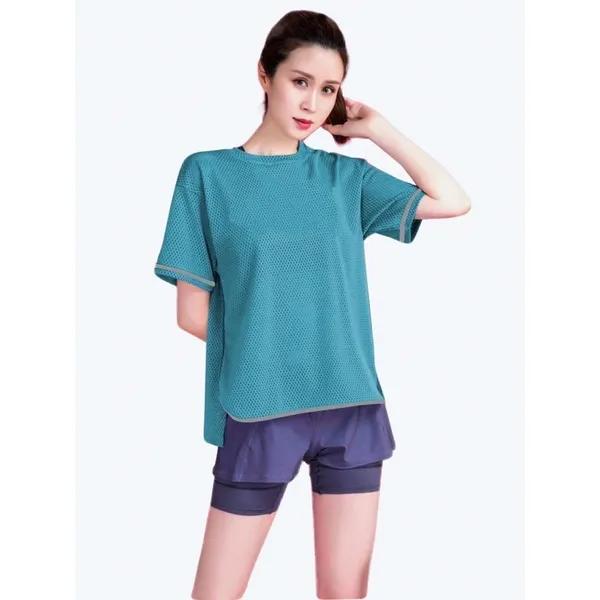 A060 - Áo tank lưới có tay viền lai xẻ tà thể thao tập gym, yoga nữ hay đi biển đều đẹp