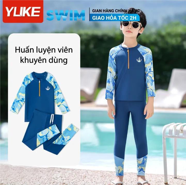 Đồ Bơi Giữ Nhiệt Cho Bé YLIKE Đồ Bơi Dài Tay Cho Bé Quần Dài 2 Lớp Đồ Bơi Cho Bé Đồ Bơi Bé Trai Bộ Bơi Cho Bé