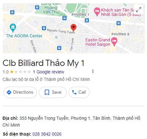 Clb Billiard Thảo My 1