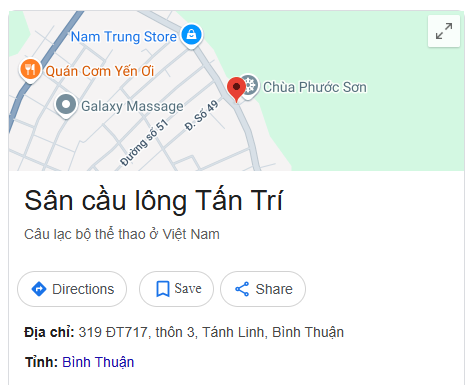 Sân cầu lông Tấn Trí