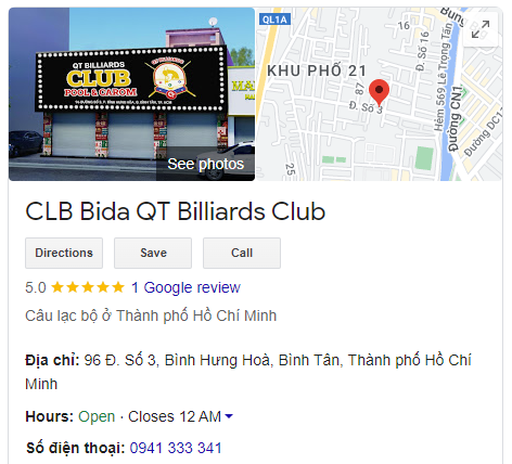 CLB Bida QT Billiards Club