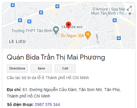 Quán Bida Trần Thị Mai Phương