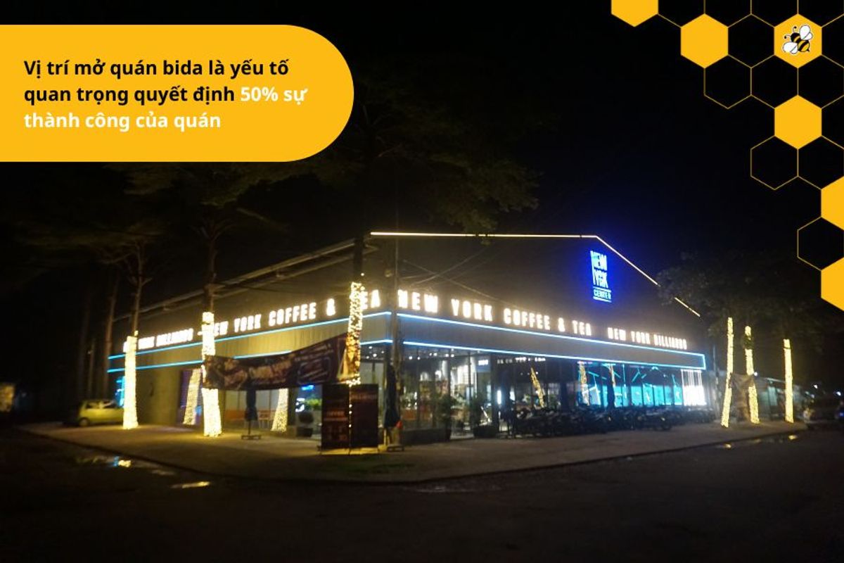 Vị trí mở quán bida là yếu tố quan trọng