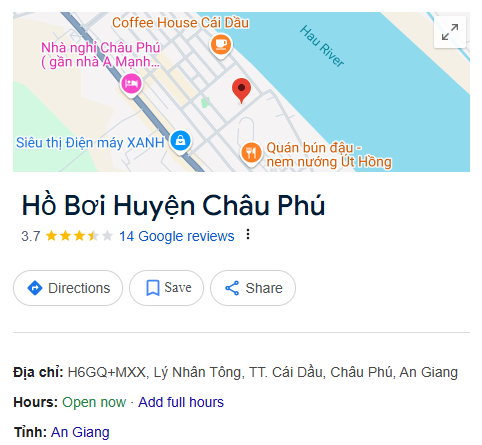 Hồ Bơi Huyện Châu Phú